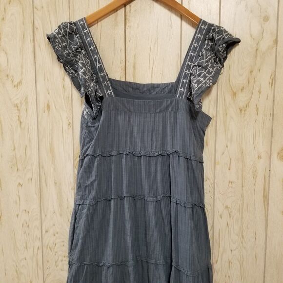 Knox Rose Embroidered Boho Dress Blue Size Medium - Picture 2 of 9